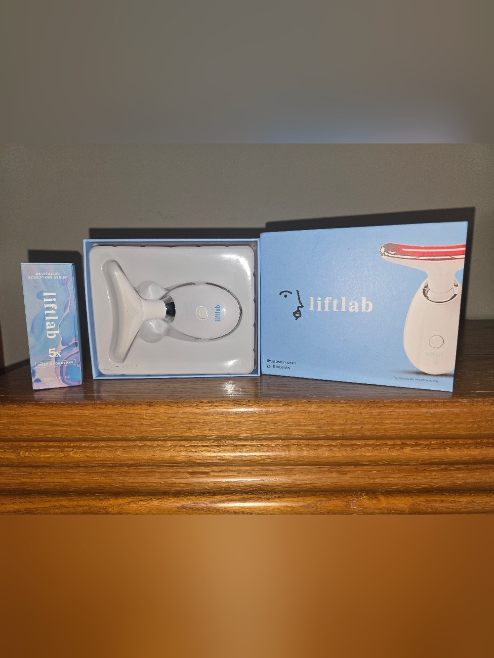 LiftLab Facial Lifting Device - White & Light Blue